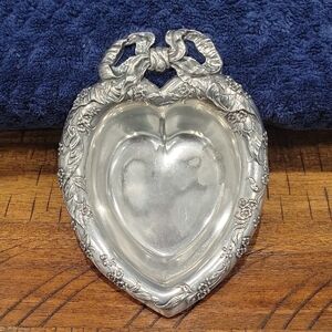 1950's Reed & Barton Silver Heart Trinket Dish